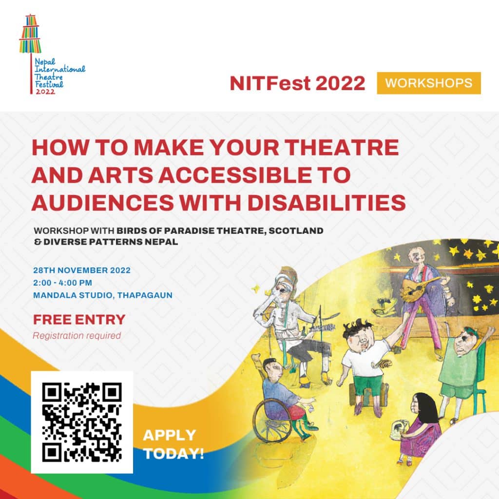 poster image of How to make theatre and arts accessible to audiences with disabilities.